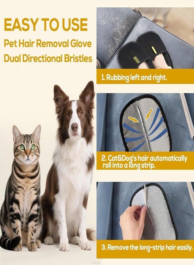 NESTIFY Pet Hair Removal Glove - Static-Enhanced Reusable Mitt for Dog & Cat Hair - Grooming & Massage Glove for Furniture, Carpet, Car Seats - Easy Cleaning Mitt (23.5x18cm) - Image 5